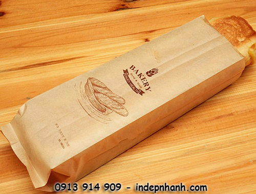 Túi giấy đựng bánh mì ngày càng phổ biến rộng rãi vì tính thẩm mỹ, an toàn vệ sinh thực phẩm cho người sử dụng 