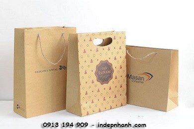 Túi giấy kraft có sẵn cho shop bán hàng online tại TP HCM
